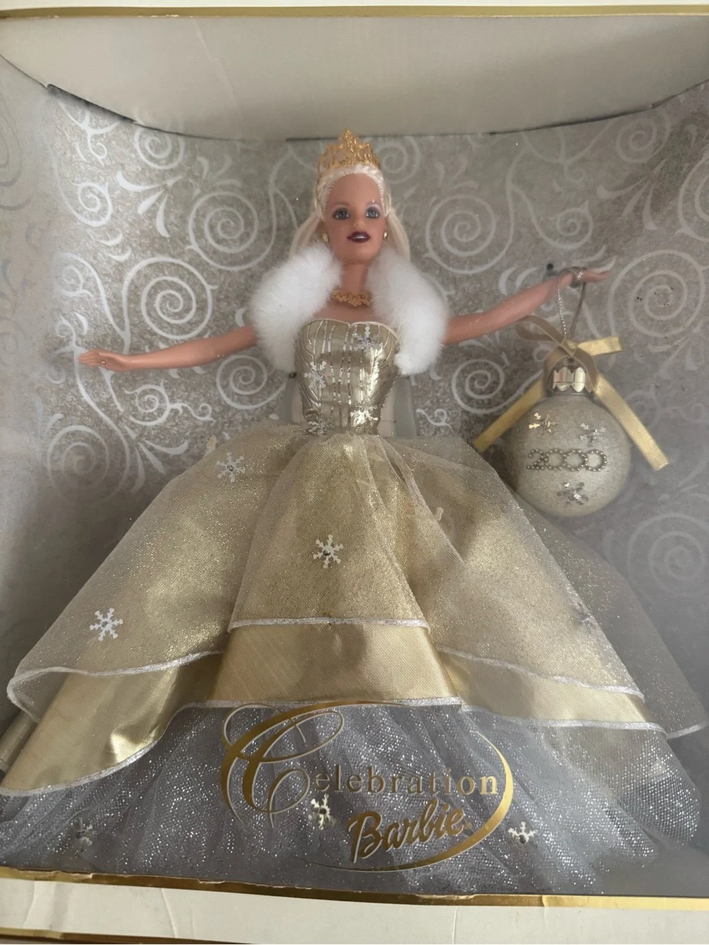 Barbie Gold and White Holiday Celebration Doll
